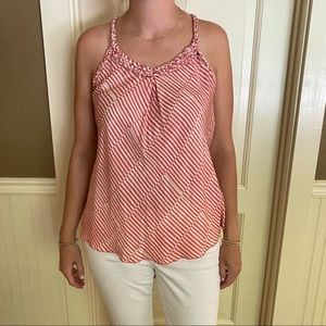 Banana Republic Coral and Cream Silk Too